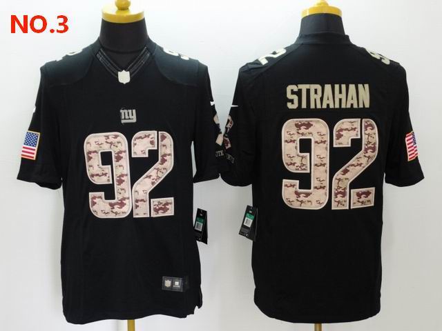  Men's New York Giants #92 Michael Strahan Jersey NO.3;